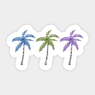 Three Palms at the Beach Sticker